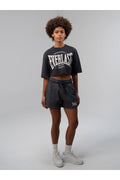 Everlast Pantaloni scurti cu talie inalta elastica si snur, buzunare laterale si logo discret