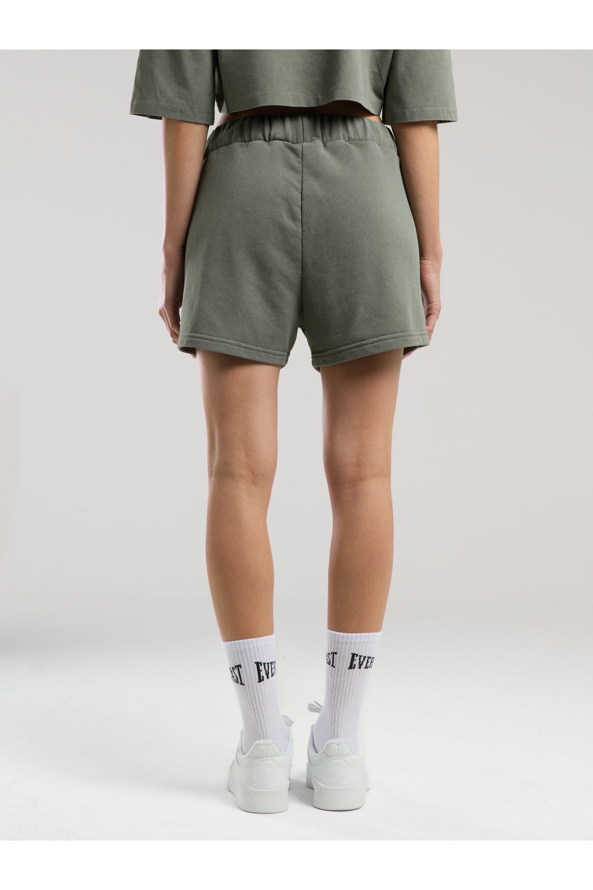 Everlast Pantaloni scurti cu talie inalta elastica si snur, buzunare laterale si logo discret
