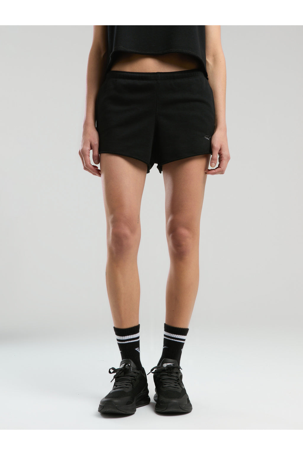 Everlast Pantaloni scurti cu talie inalta elastica si snur, buzunare laterale si logo discret