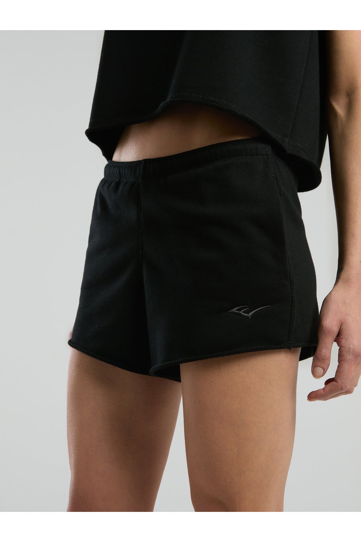 Everlast Pantaloni scurti cu talie inalta elastica si snur, buzunare laterale si logo discret