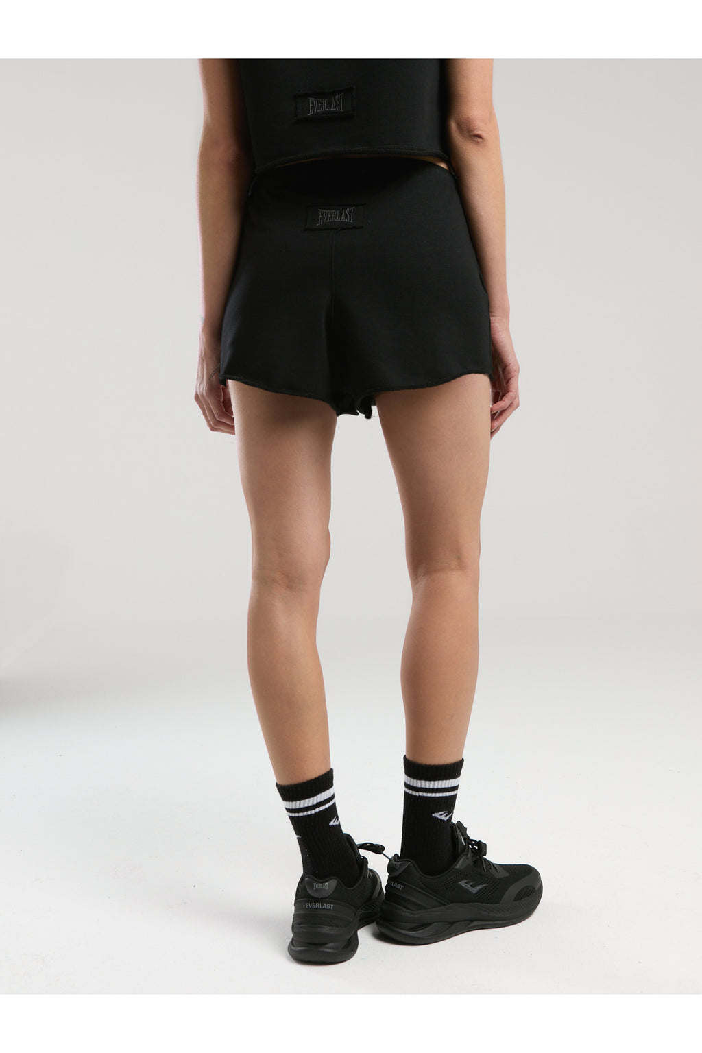 Everlast Pantaloni scurti cu talie inalta elastica si snur, buzunare laterale si logo discret