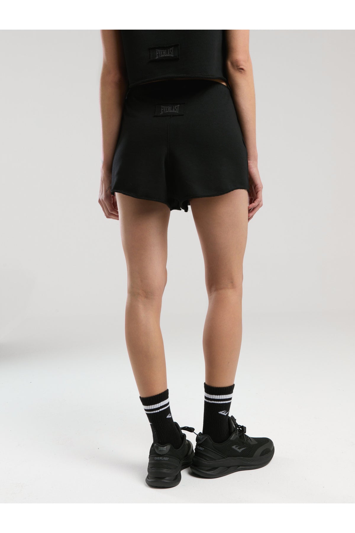 Everlast Pantaloni scurti cu talie inalta elastica si snur, buzunare laterale si logo discret