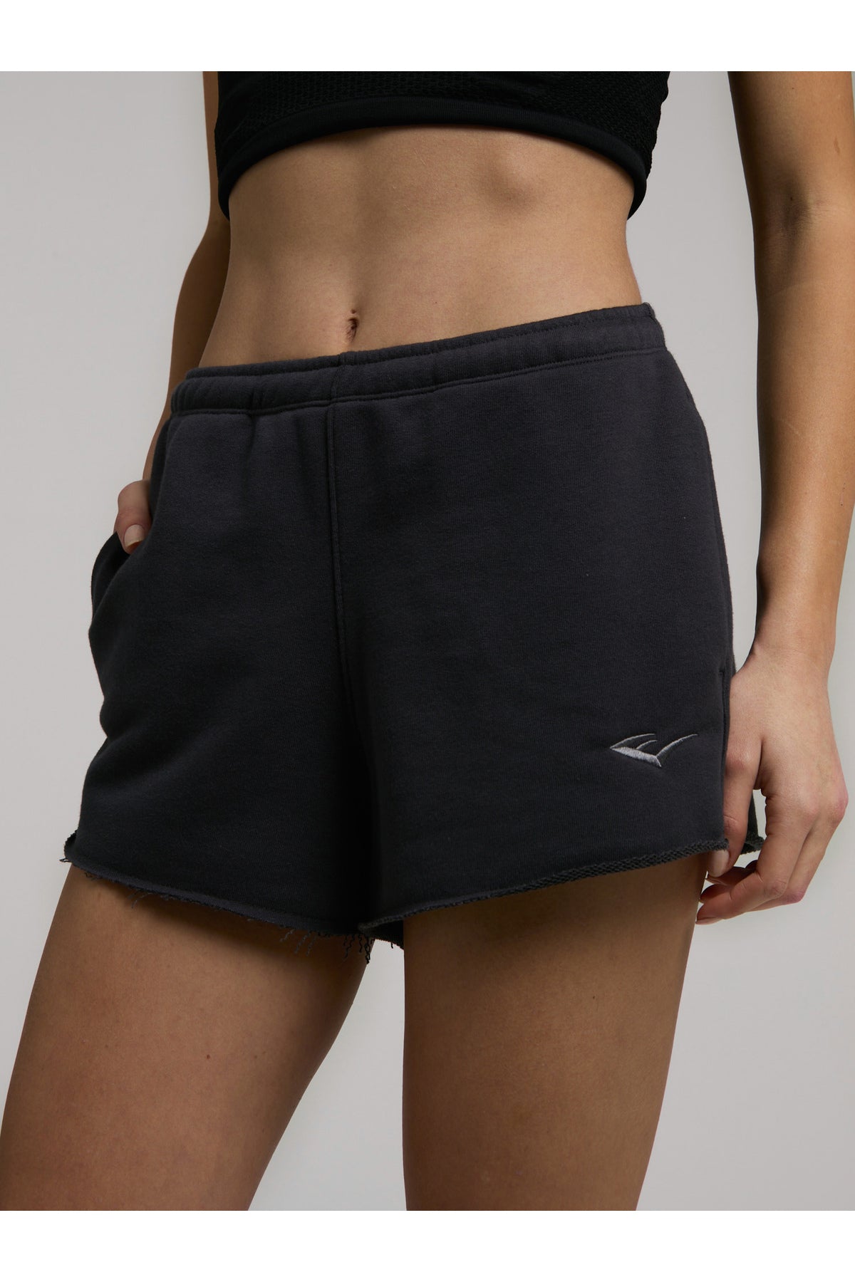 Everlast Pantaloni scurti cu talie inalta elastica si snur, buzunare laterale si logo discret