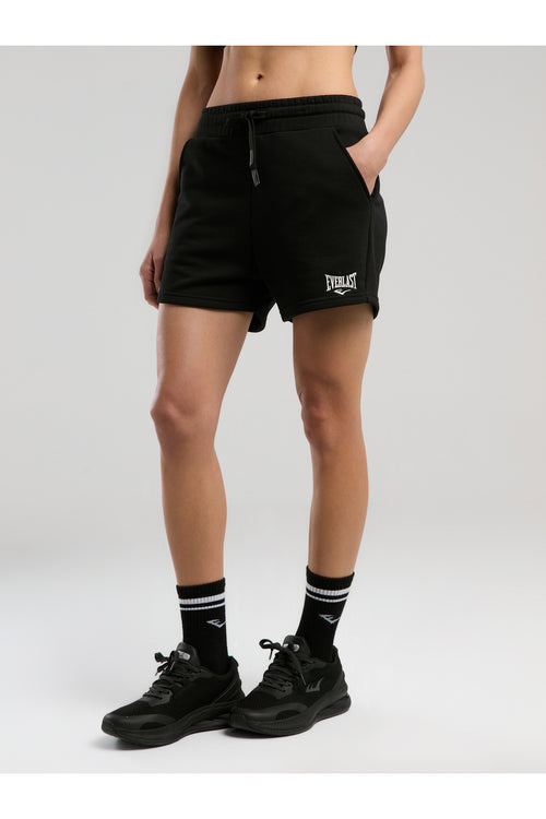 Everlast Pantaloni scurti cu talie inalta elastica si snur, buzunare laterale si logo discret