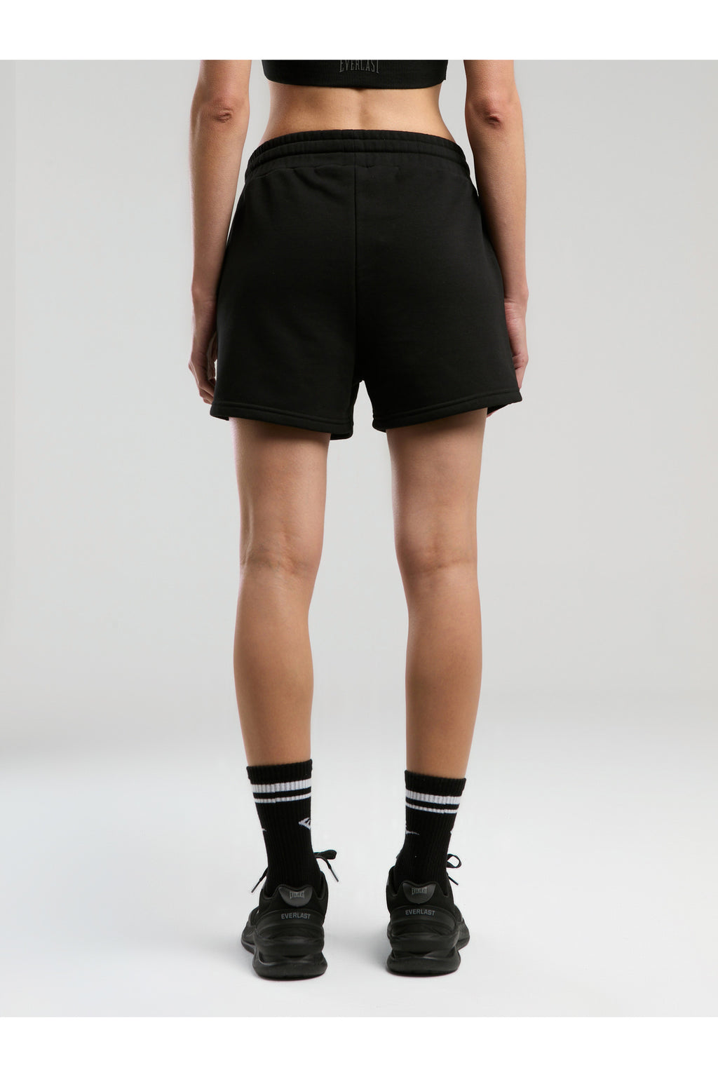 Everlast Pantaloni scurti cu talie inalta elastica si snur, buzunare laterale si logo discret
