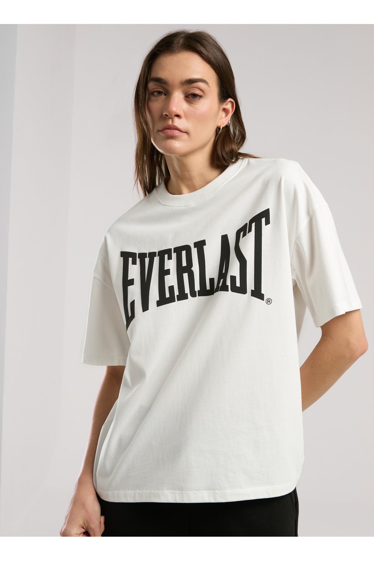 Everlast Tricou Oversized, decolteu la baza gatului si imprimeu cu logo