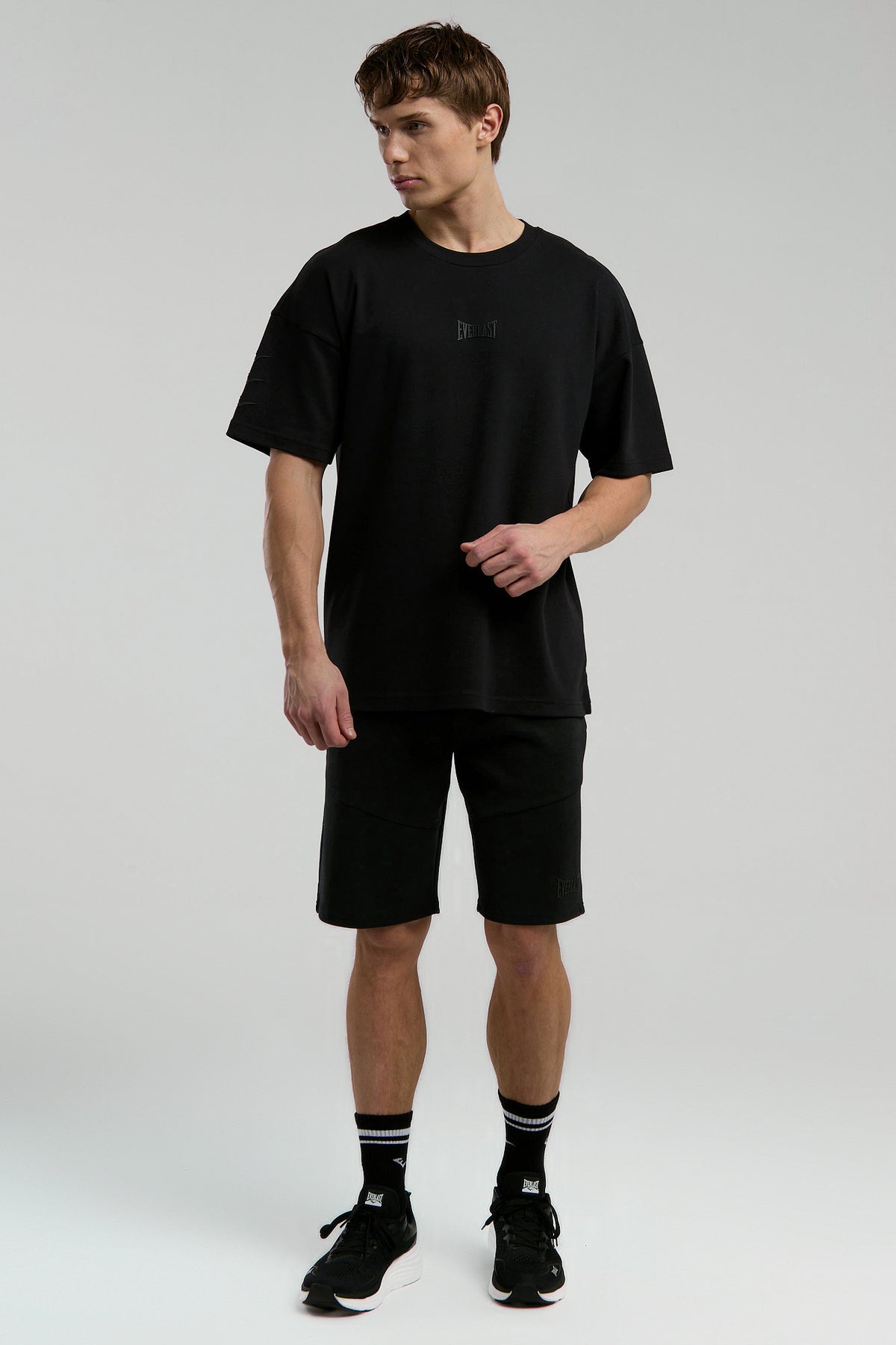 Everlast Tricou Oversized, decolteu la baza gatului si imprimeu cu logo