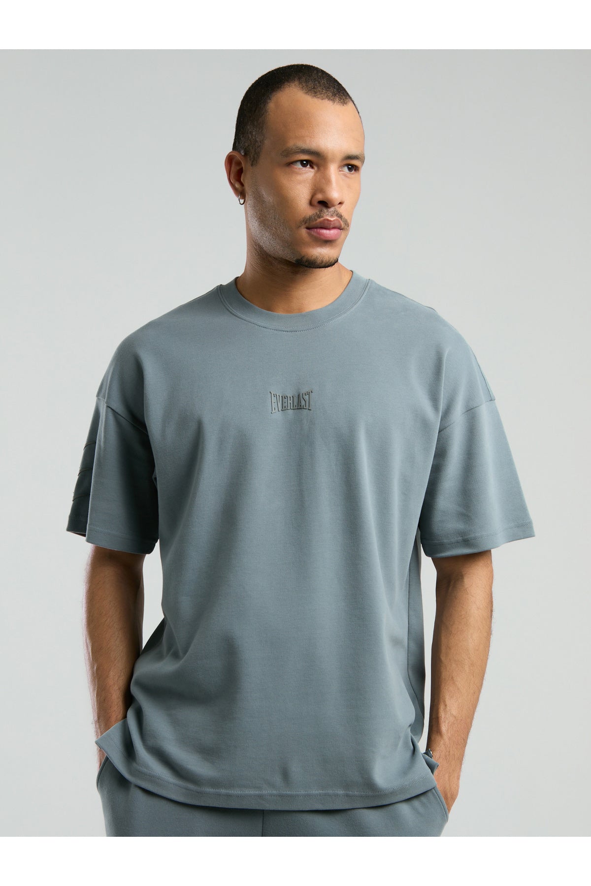 Everlast Tricou Oversized, decolteu la baza gatului si imprimeu cu logo