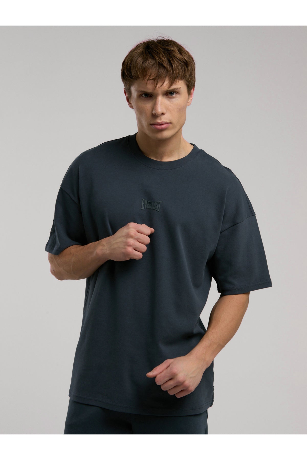 Everlast Tricou Oversized, decolteu la baza gatului si imprimeu cu logo