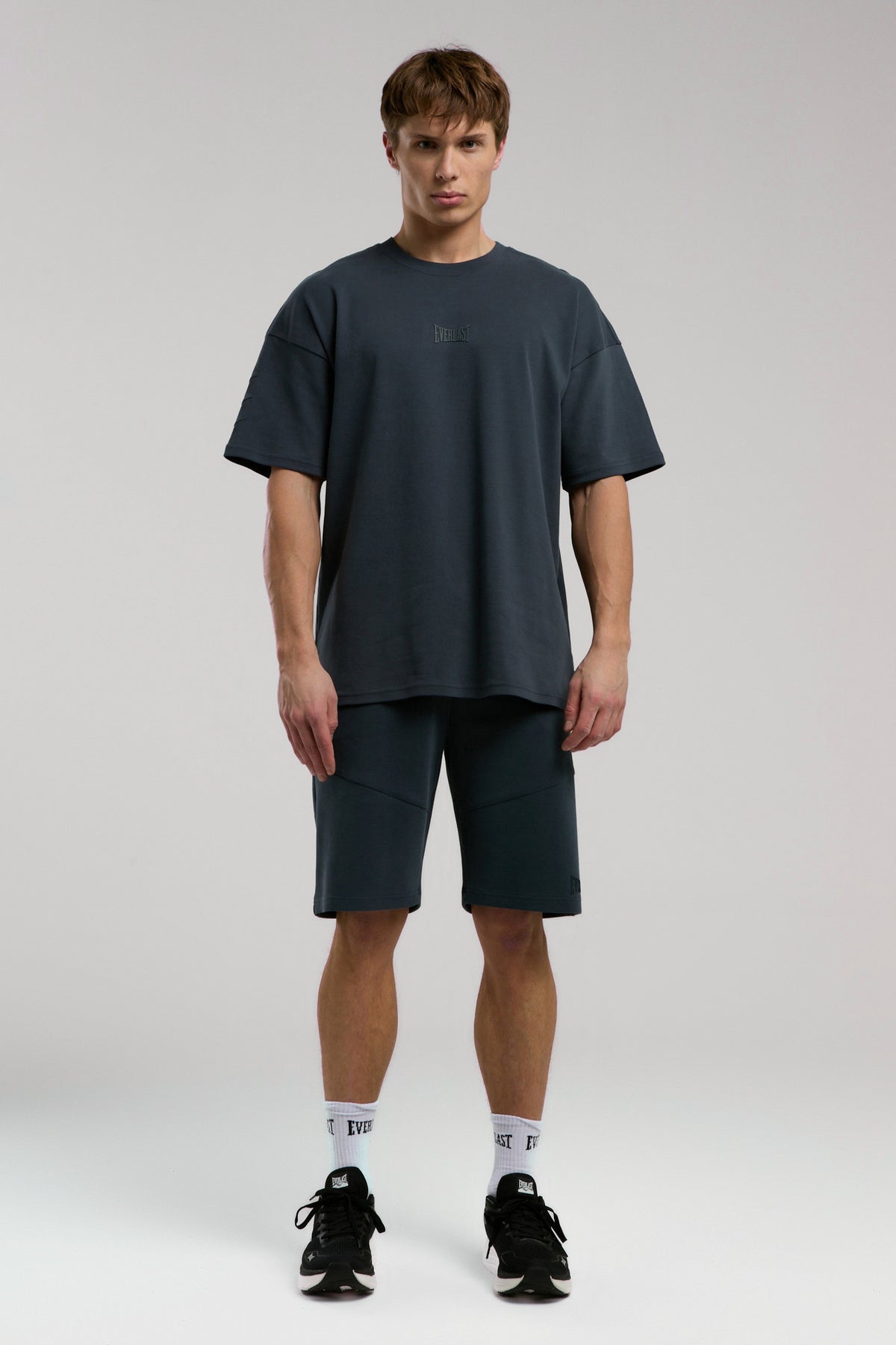 Everlast Tricou Oversized, decolteu la baza gatului si imprimeu cu logo