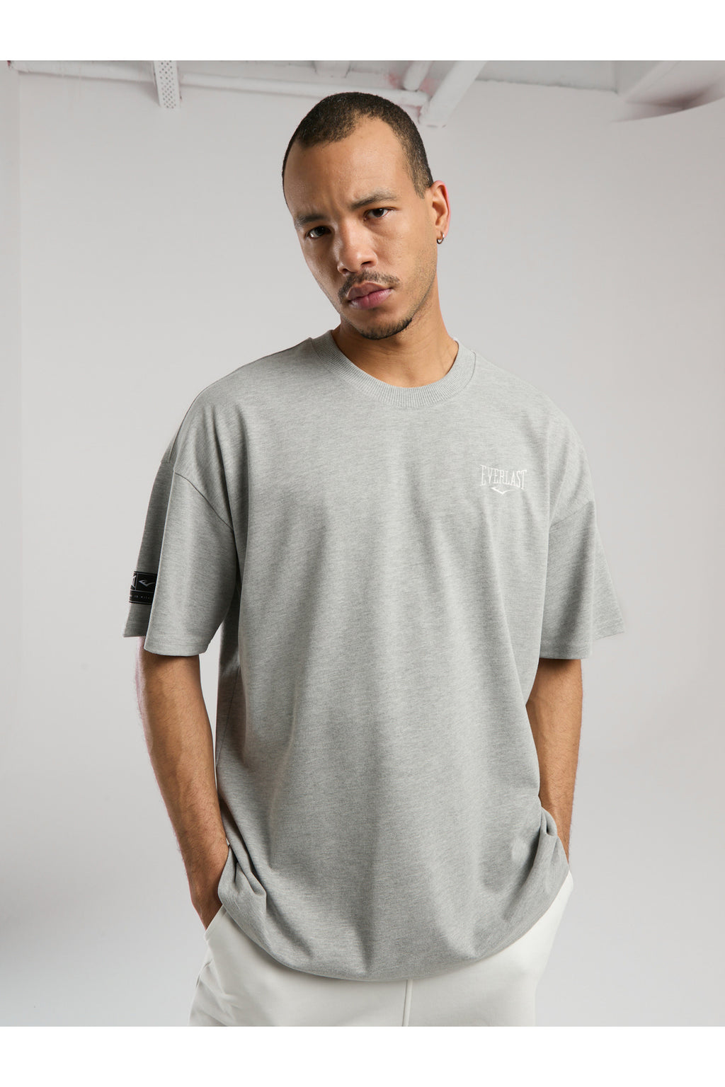 Everlast Tricou Oversized, decolteu la baza gatului si imprimeu cu logo