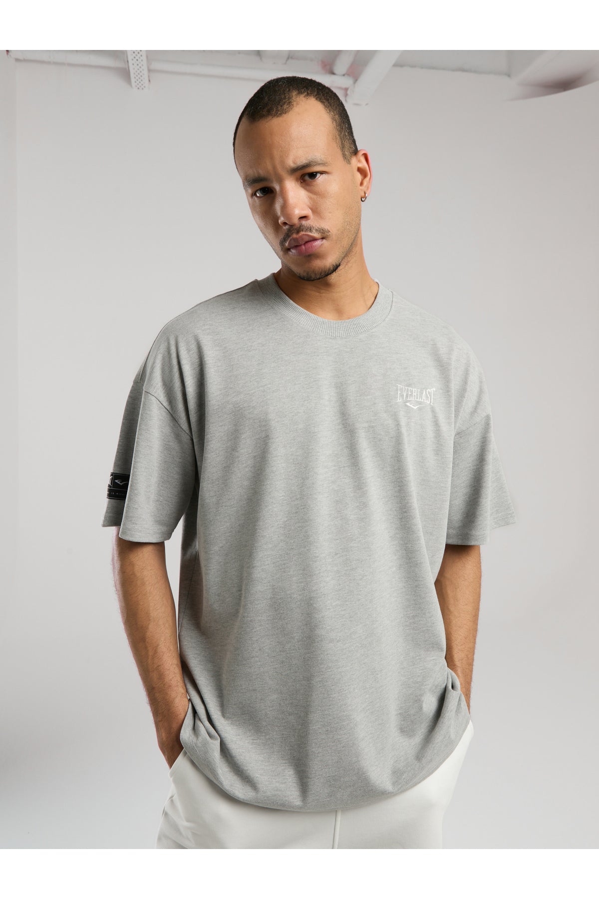 Everlast Tricou Oversized, decolteu la baza gatului si imprimeu cu logo