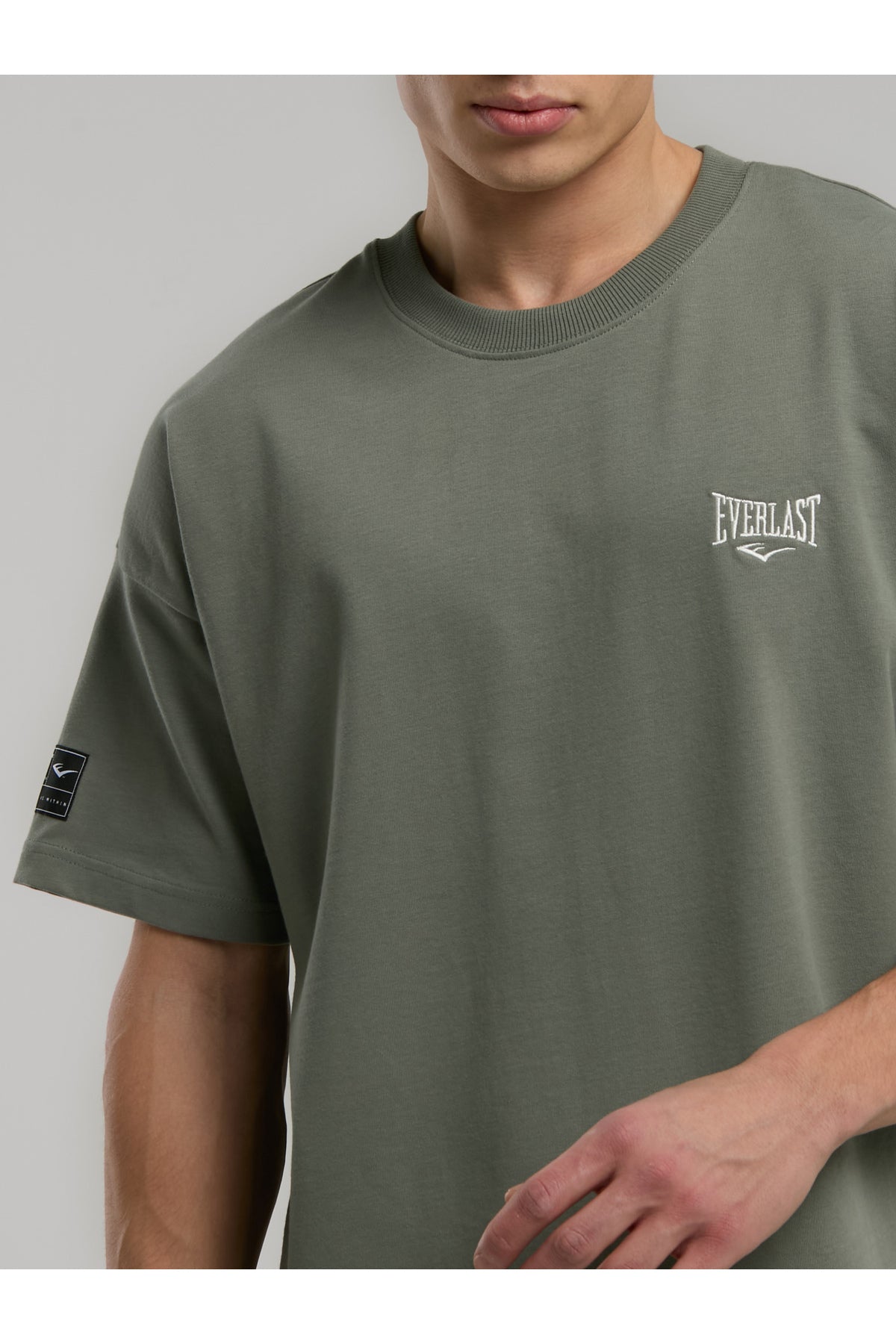 Everlast Tricou Oversized, decolteu la baza gatului si imprimeu cu logo