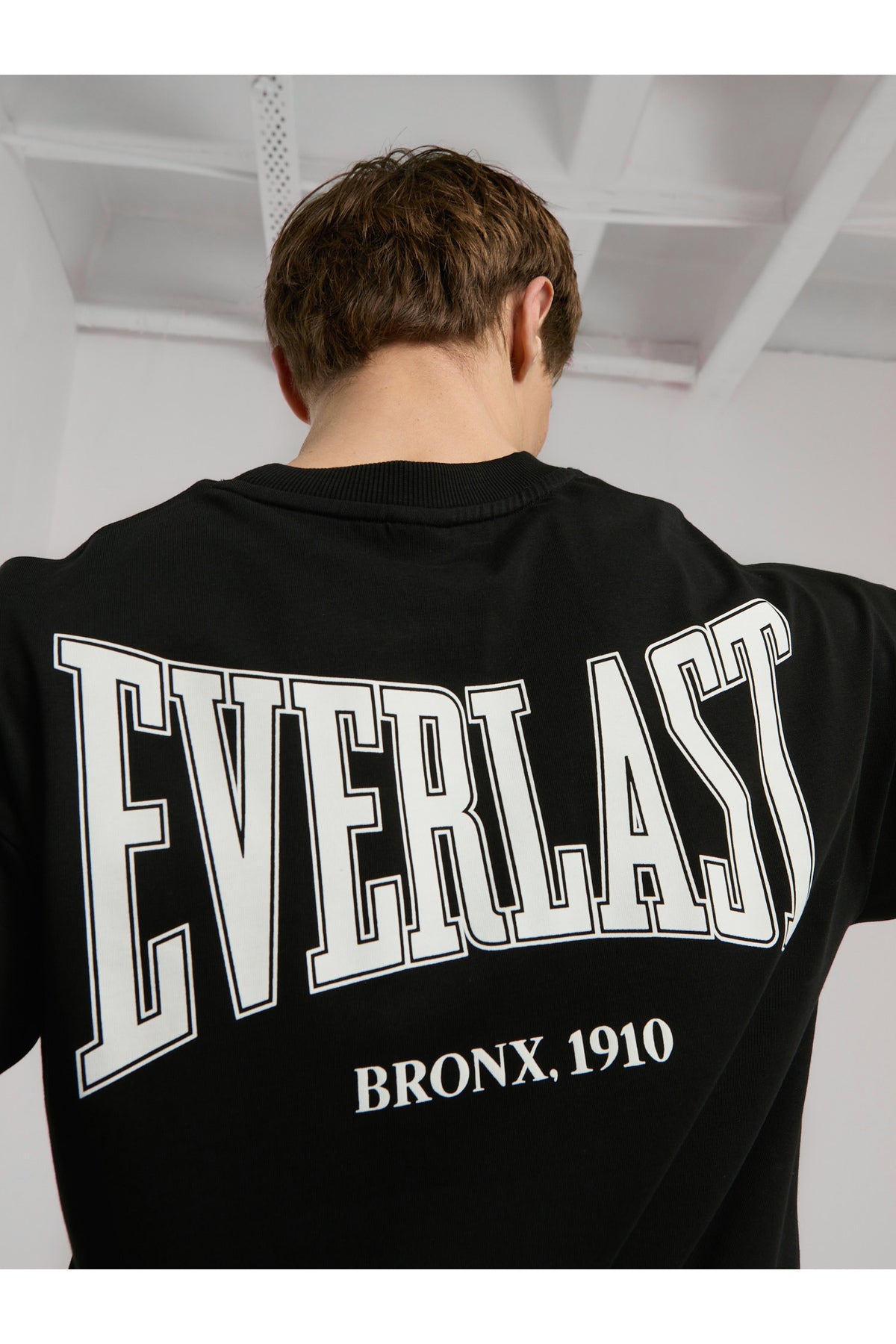 Everlast Tricou Oversized, decolteu la baza gatului si imprimeu cu logo