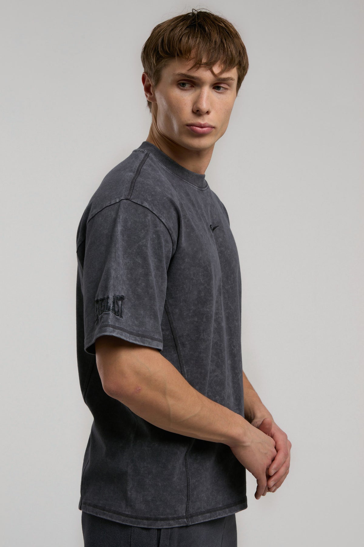 Everlast Tricou Oversized, decolteu la baza gatului si imprimeu cu logo