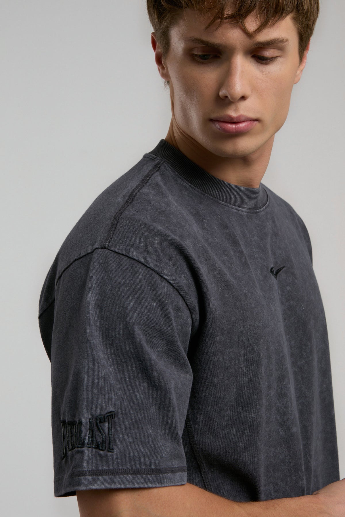 Everlast Tricou Oversized, decolteu la baza gatului si imprimeu cu logo