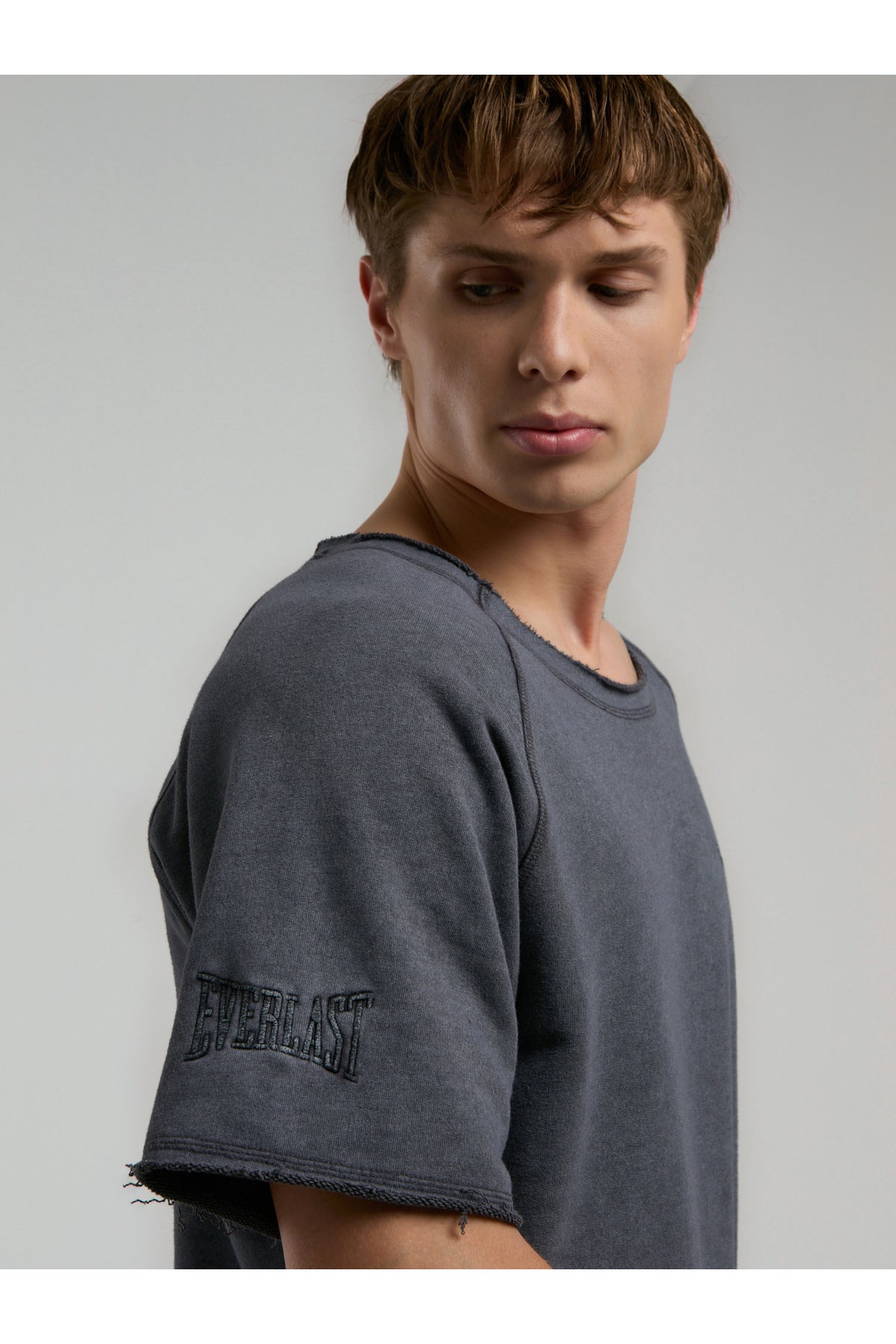 Everlast Tricou Oversized, decolteu la baza gatului si imprimeu cu logo