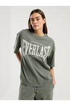 Everlast Tricou Oversized, decolteu la baza gatului si imprimeu cu logo