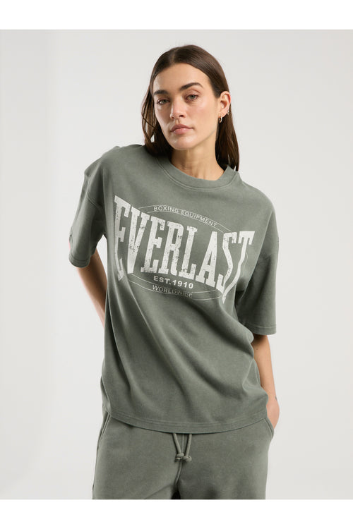 Everlast Tricou Oversized, decolteu la baza gatului si imprimeu cu logo