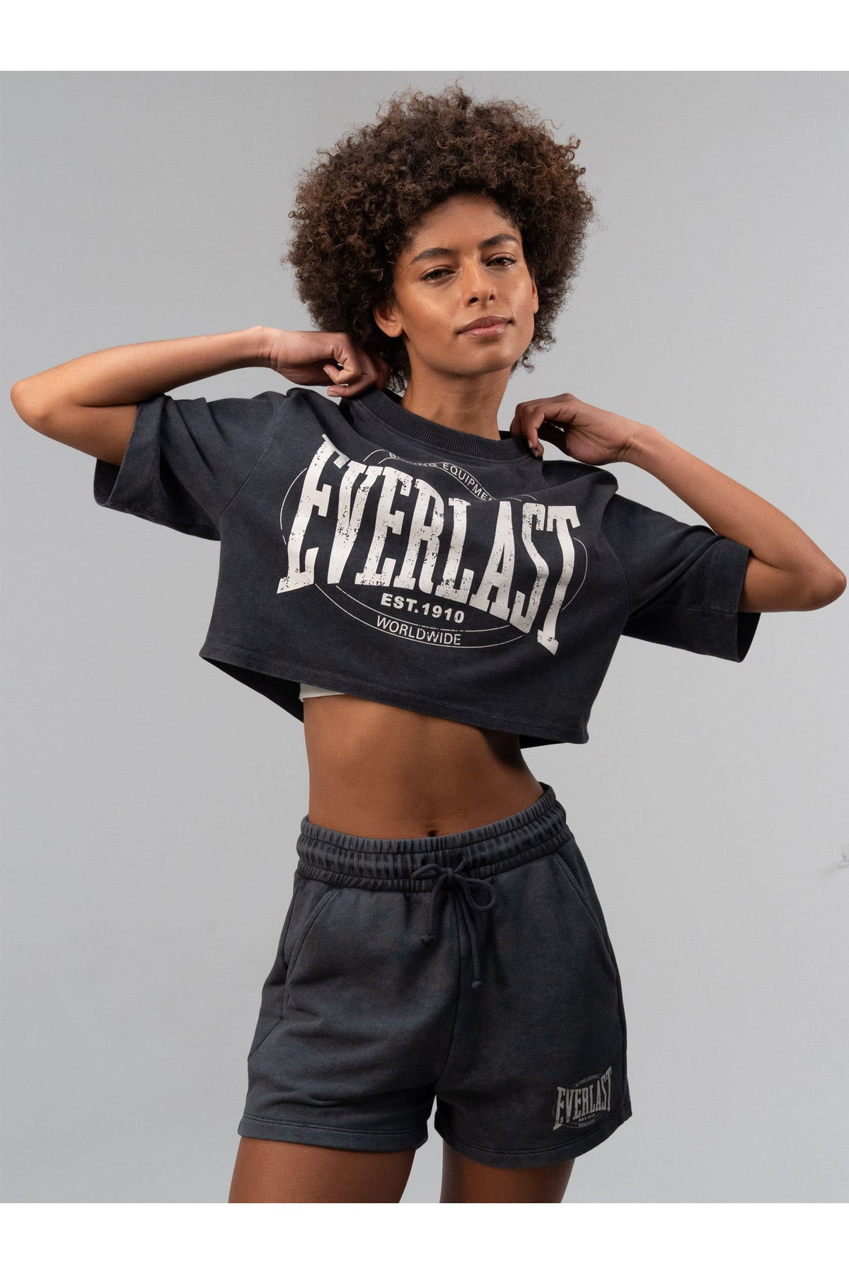 Everlast Tricou Oversized, decolteu la baza gatului si imprimeu cu logo
