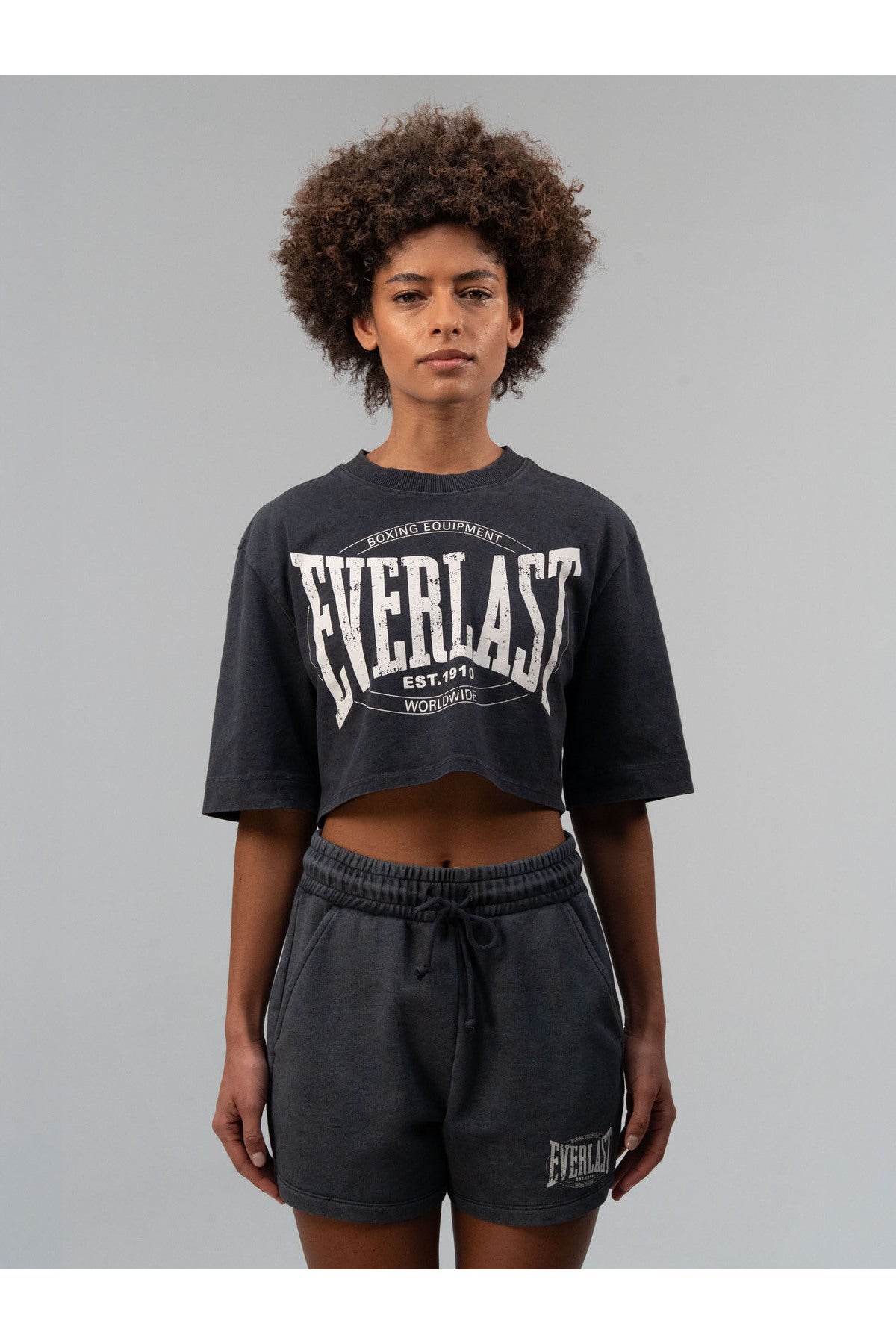 Everlast Tricou Oversized, decolteu la baza gatului si imprimeu cu logo