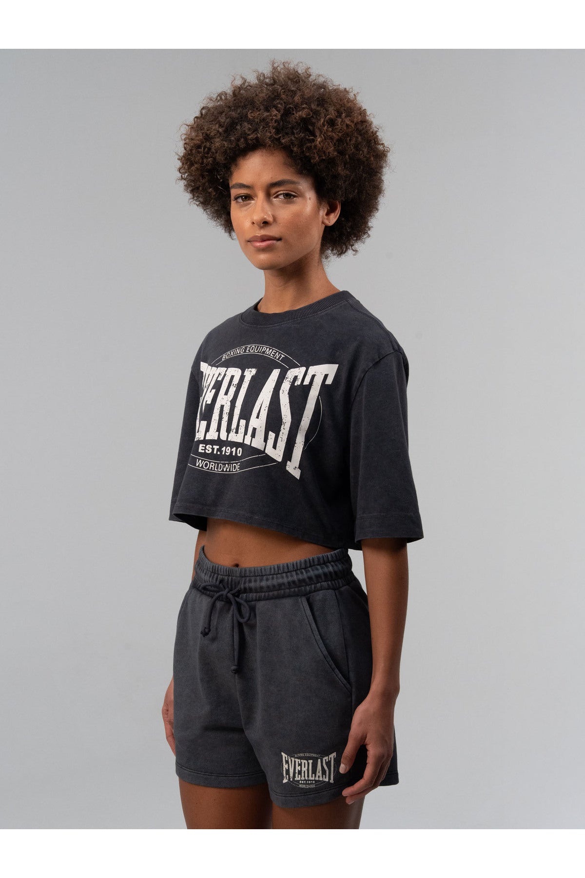 Everlast Tricou Oversized, decolteu la baza gatului si imprimeu cu logo