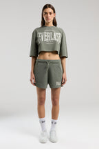 Everlast Tricou Oversized scurt, decolteu la baza gatului si imprimeu cu logo