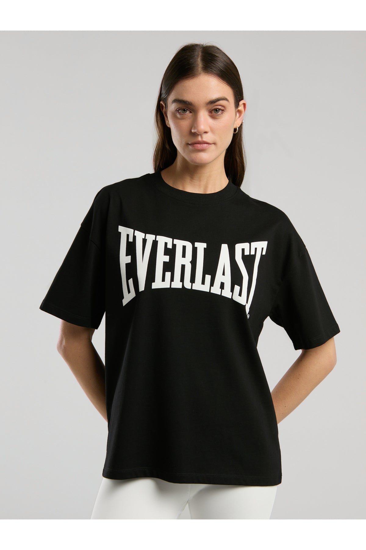 Everlast Tricou Oversized, decolteu la baza gatului si imprimeu cu logo