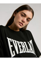 Everlast Tricou Oversized, decolteu la baza gatului si imprimeu cu logo
