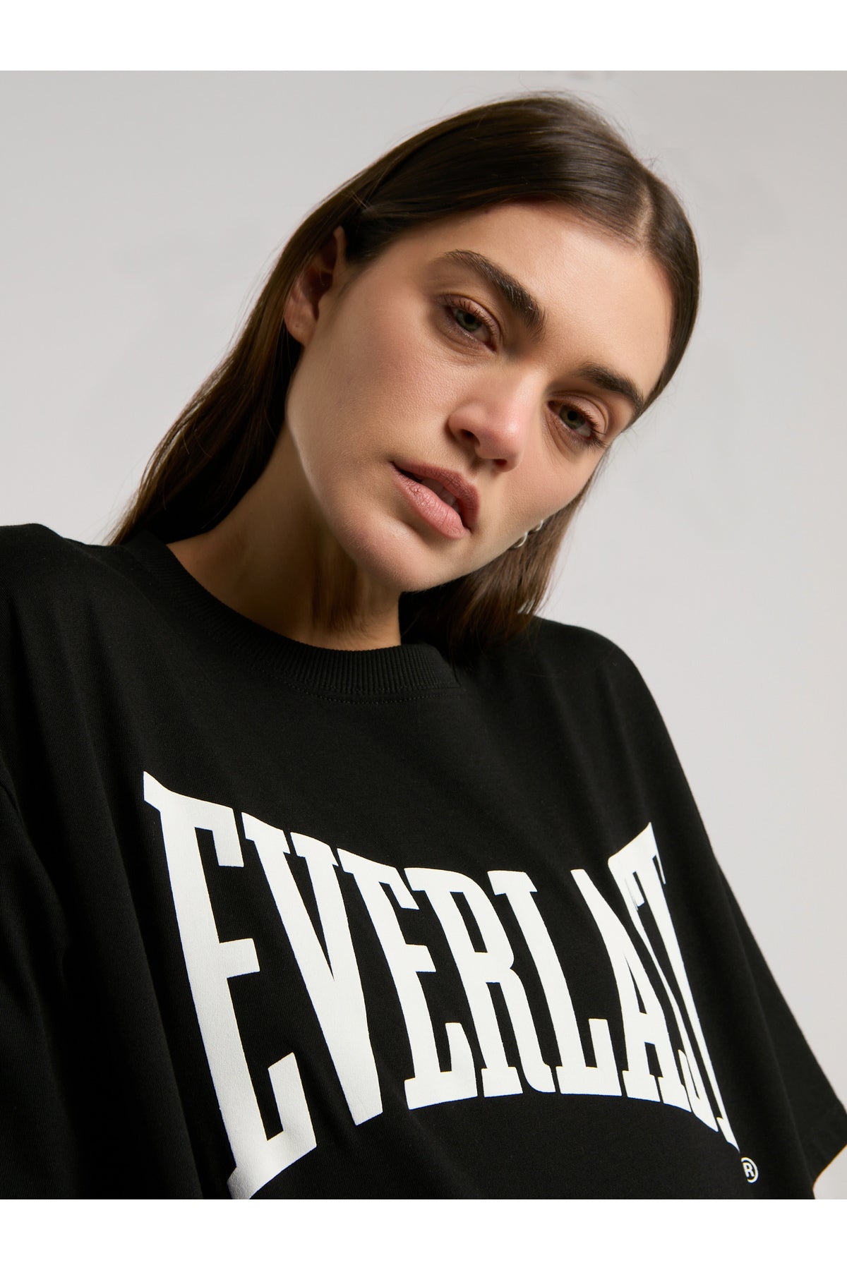 Everlast Tricou Oversized, decolteu la baza gatului si imprimeu cu logo