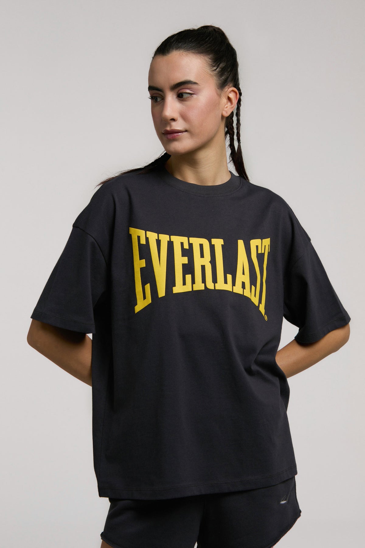 Everlast Tricou Oversized, decolteu la baza gatului si imprimeu cu logo