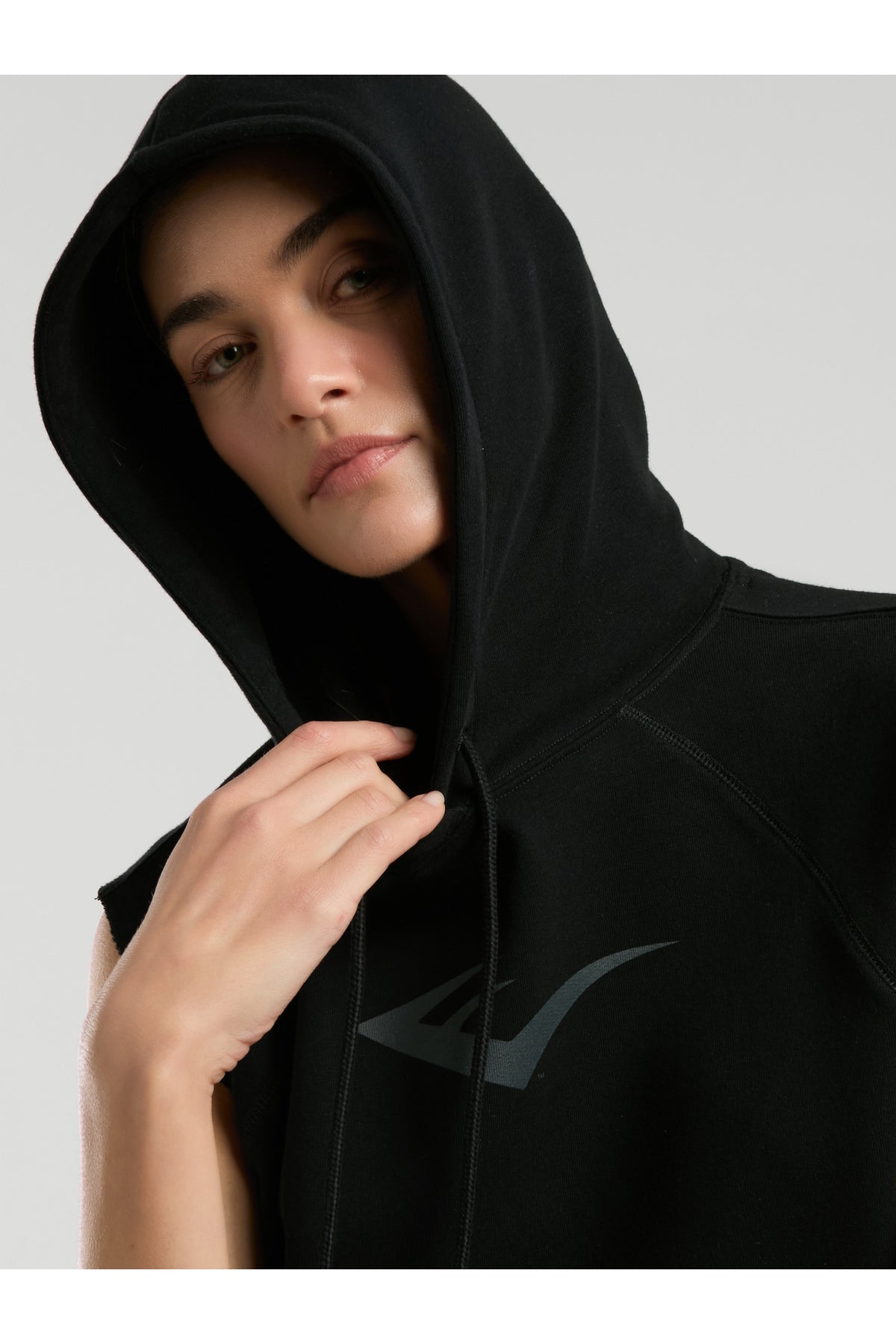 Everlast Tricou Oversized scurt, decolteu la baza gatului si imprimeu cu logo