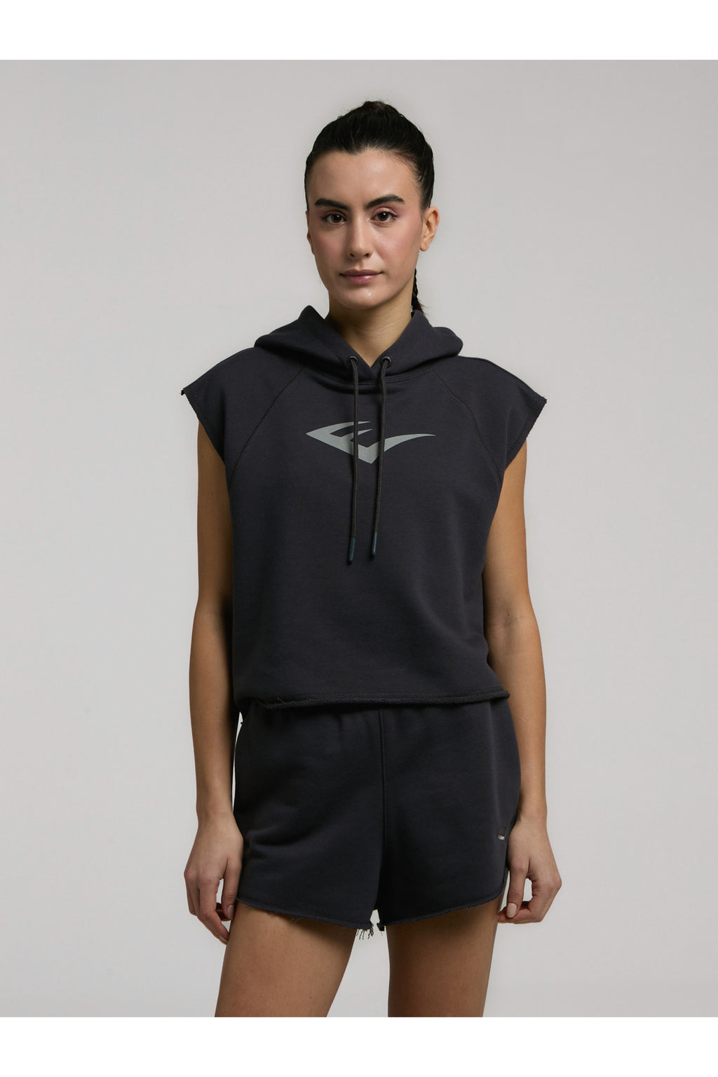 Everlast Tricou Oversized scurt, decolteu la baza gatului si imprimeu cu logo
