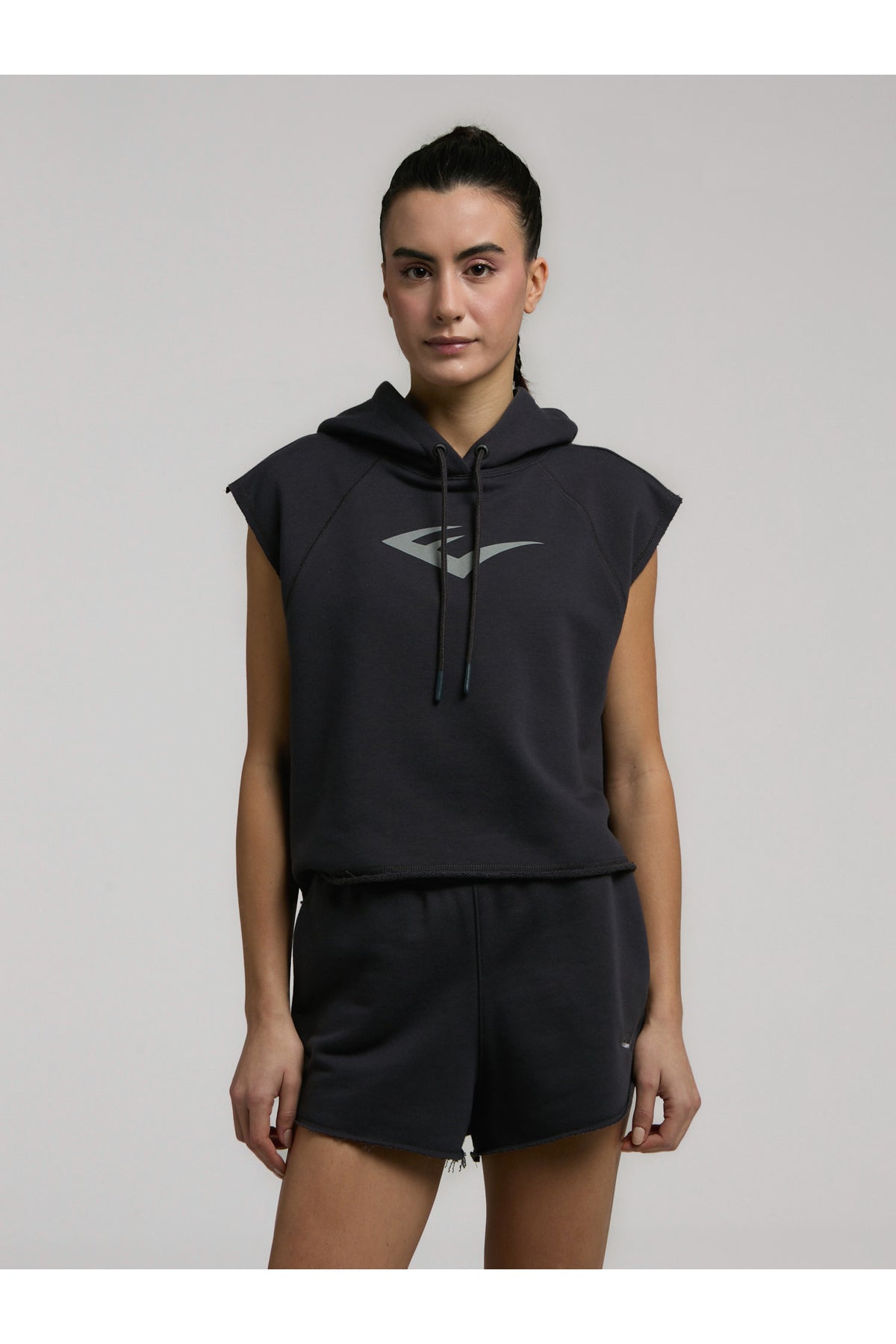 Everlast Tricou Oversized scurt, decolteu la baza gatului si imprimeu cu logo