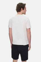 UCLA Tricou cu decolteu la baza gatului, imprimeu cu logo, regular fit, Alb, FABIO