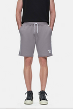 UCLA Pantaloni scurti cu snur si banda elastica in talie, buzunare laterale si imprimeu cu logo discret, Gri, FOWLER
