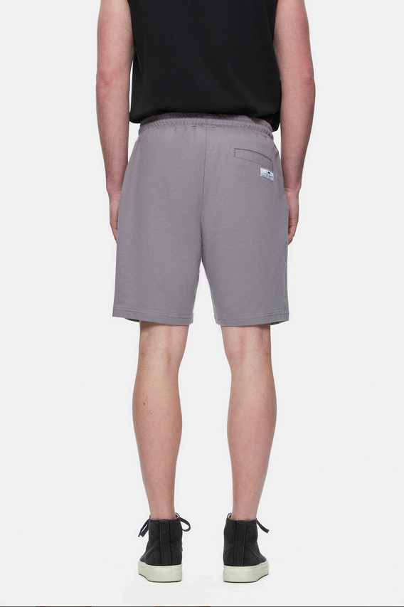 UCLA Pantaloni scurti cu snur si banda elastica in talie, buzunare laterale si imprimeu cu logo discret, Gri, FOWLER