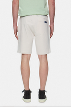 UCLA Pantaloni scurti cu snur si banda elastica in talie, buzunare laterale si imprimeu cu logo discret, Alb, FOWLER
