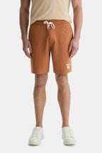 UCLA Pantaloni scurti cu snur si banda elastica in talie, buzunare laterale si imprimeu cu logo discret, Bej, FOWLER