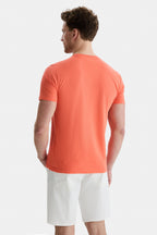 UCLA Tricou cu decolteu la baza gatului, imprimeu cu logo, regular fit, Roz deschis, GAYLEY