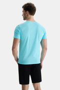 UCLA Tricou cu decolteu la baza gatului, imprimeu cu logo, regular fit, SEA JET, GAYLEY