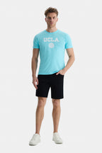 UCLA Tricou cu decolteu la baza gatului, imprimeu cu logo, regular fit, SEA JET, GAYLEY
