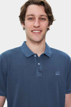 UCLA Tricou cu decolteu la baza gatului, imprimeu cu logo, regular fit, Bleumarin, GERARD