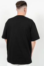 Starter, Tricou cu decolteu la baza gatului, imprimeu cu logo, HAMPTONS, Negru