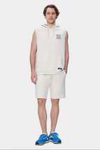UCLA Bluza cu decolteu la baza gatului, regular fit, imprimeu cu logo, Alb, HEWITT
