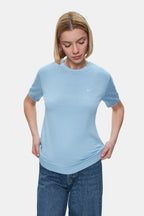 UCLA Tricou cu decolteu la baza gatului, imprimeu cu logo, regular fit, Albastru, JENNY