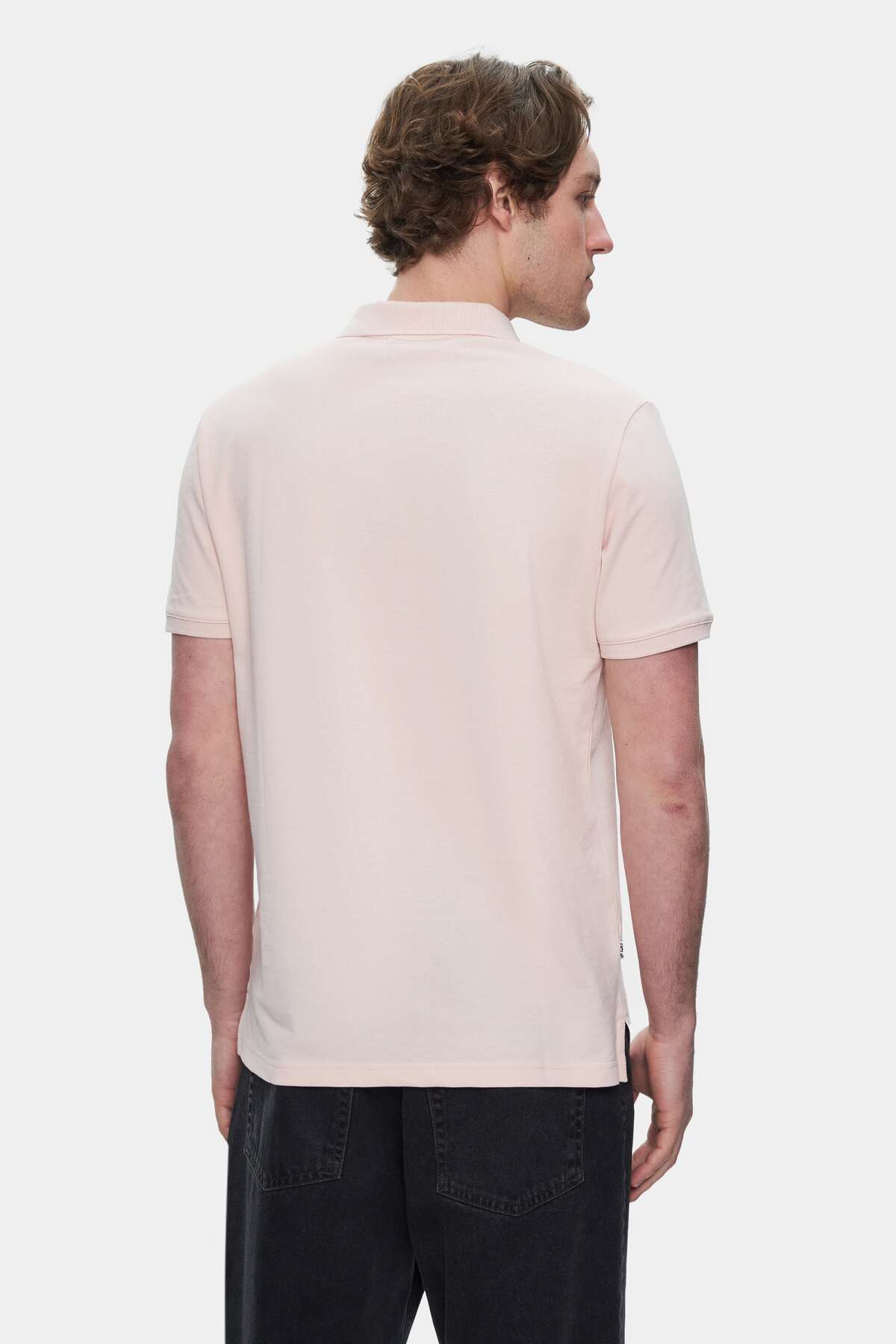 UCLA Tricou cu decolteu la baza gatului, imprimeu cu logo, regular fit, Roz, LAKES