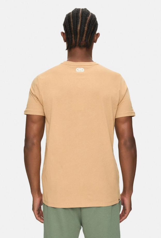 Ecko Unltd. Tricou cu decolteu la baza gatului, imprimeu cu logo, ICED COFFEE, MARC