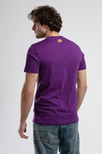 Ecko Unltd. Tricou cu decolteu la baza gatului, imprimeu cu logo, Mov, MARC