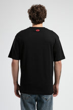 Ecko Unltd. Tricou cu decolteu la baza gatului, imprimeu cu logo, Negru-Rosu, MARC